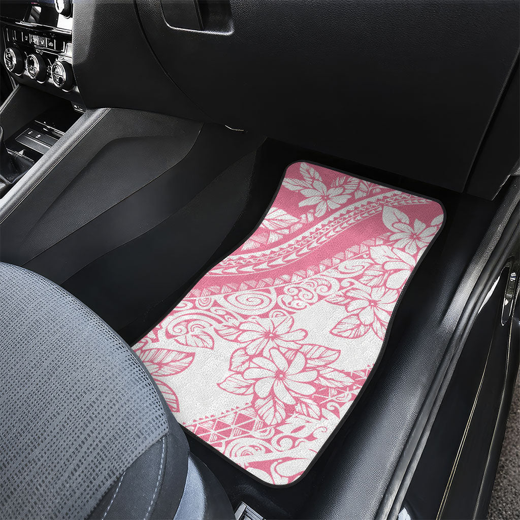 Polynesian Tiare Flower Pink Pastel Vibes Car Mats LT14 - Polynesian Pride