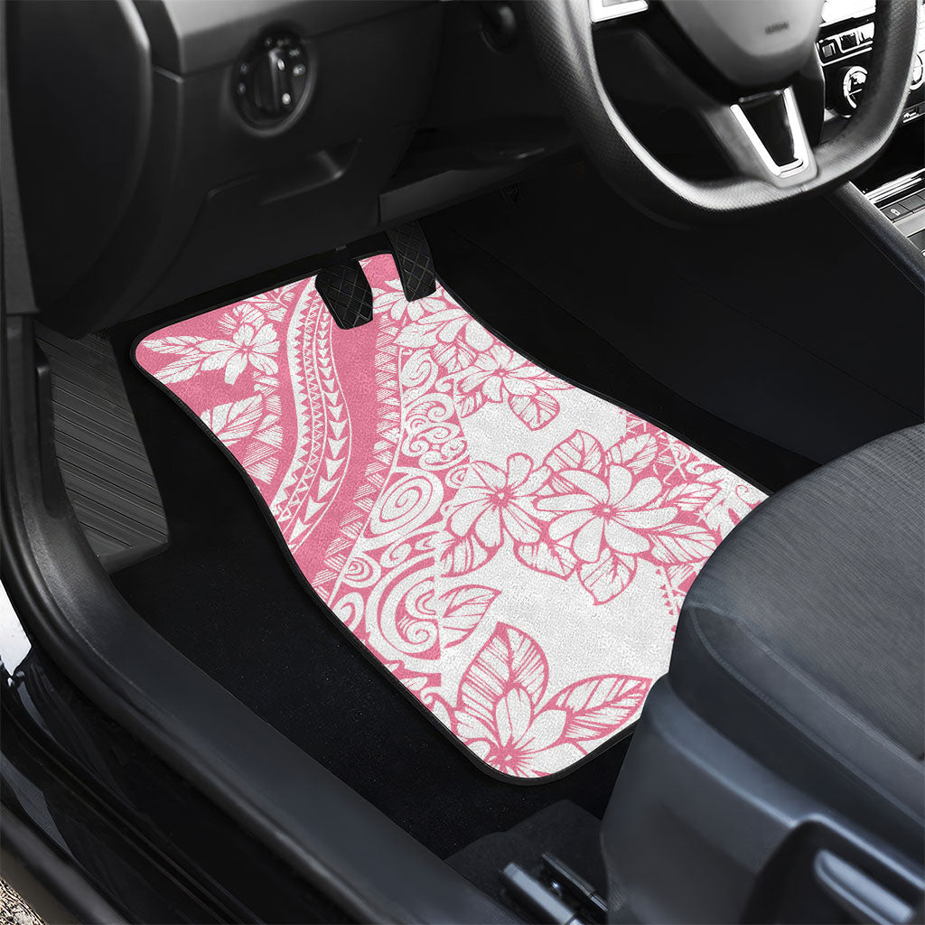 Polynesian Tiare Flower Pink Pastel Vibes Car Mats LT14 - Polynesian Pride