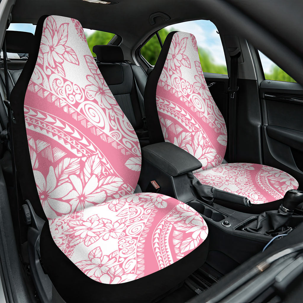 Polynesian Tiare Flower Pink Pastel Vibes Car Seat Cover LT14 One Size Pink - Polynesian Pride