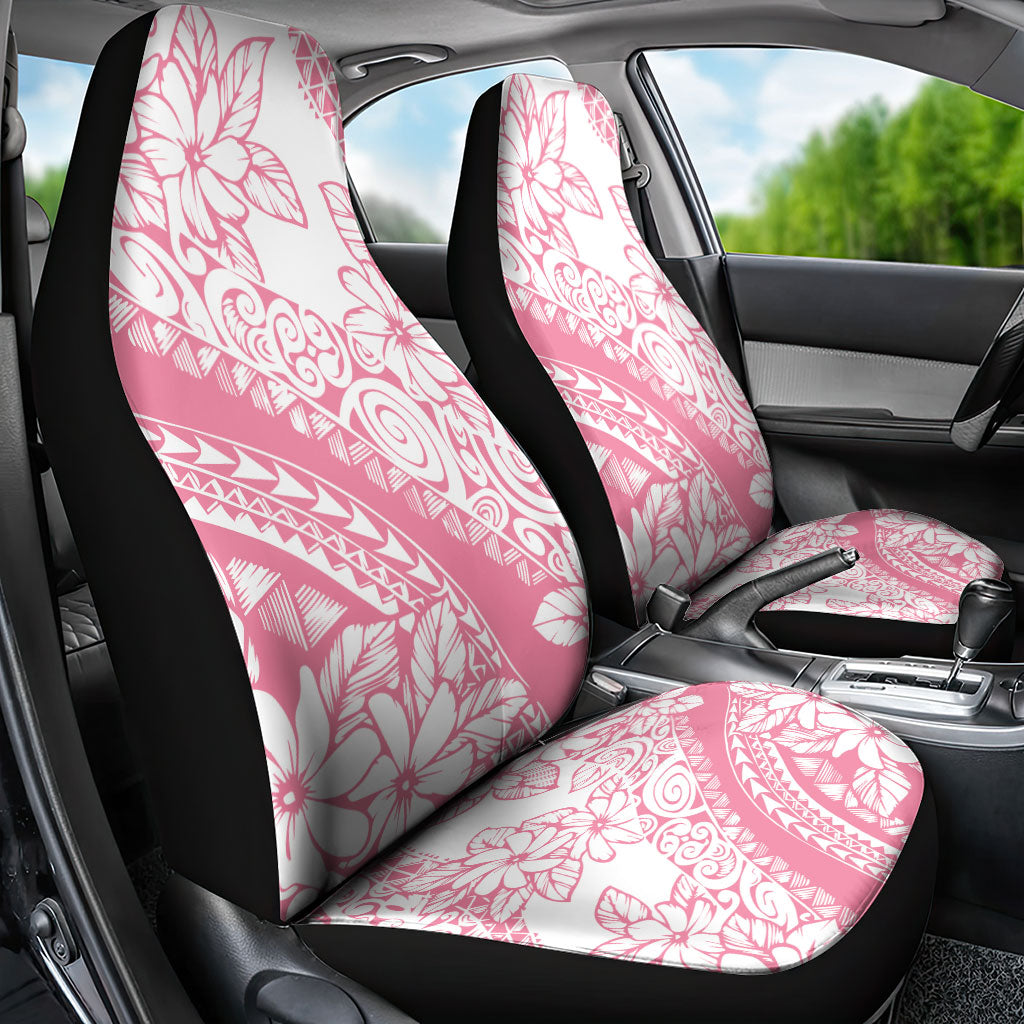 Polynesian Tiare Flower Pink Pastel Vibes Car Seat Cover LT14 - Polynesian Pride