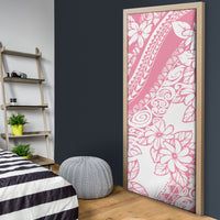 Polynesian Tiare Flower Pink Pastel Vibes Door Cover LT14 - Polynesian Pride