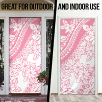Polynesian Tiare Flower Pink Pastel Vibes Door Cover LT14 - Polynesian Pride