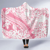 Polynesian Tiare Flower Pink Pastel Vibes Hooded Blanket LT14 One Size Pink - Polynesian Pride