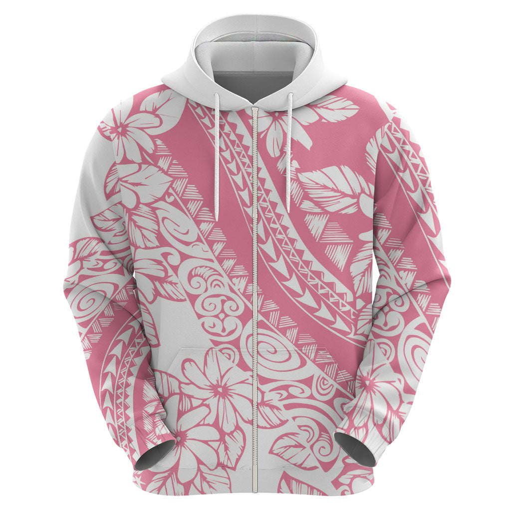 Polynesian Tiare Flower Pink Pastel Vibes Hoodie LT14 - Polynesian Pride
