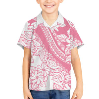 Polynesian Tiare Flower Pink Pastel Vibes Kid Hawaiian Shirt LT14 Kid Pink - Polynesian Pride