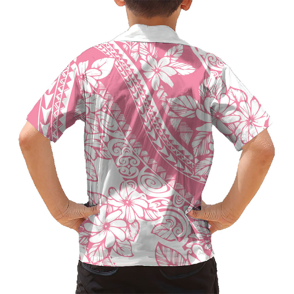 Polynesian Tiare Flower Pink Pastel Vibes Kid Hawaiian Shirt LT14 - Polynesian Pride