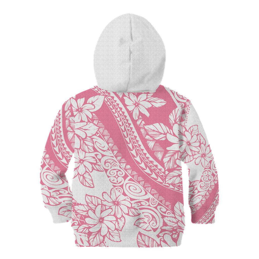 Polynesian Tiare Flower Pink Pastel Vibes Kid Hoodie LT14 - Polynesian Pride
