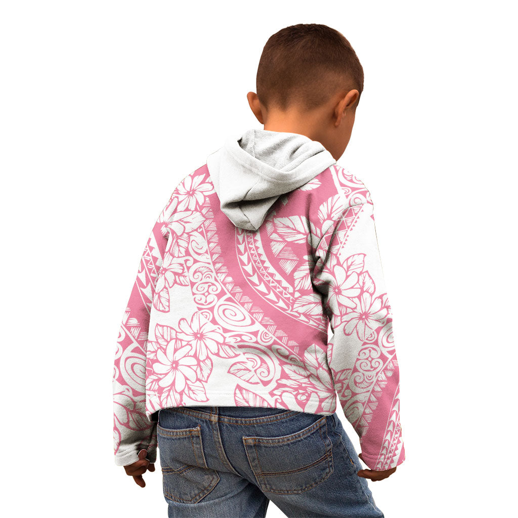 Polynesian Tiare Flower Pink Pastel Vibes Kid Hoodie LT14 - Polynesian Pride