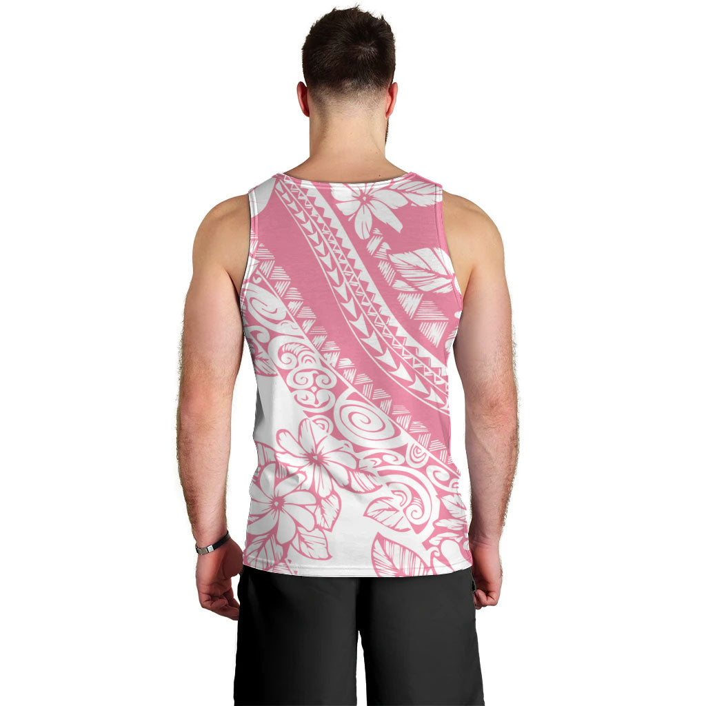 Polynesian Tiare Flower Pink Pastel Vibes Men Tank Top LT14 - Polynesian Pride