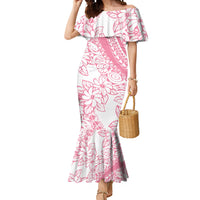 Polynesian Tiare Flower Pink Pastel Vibes Mermaid Dress LT14 Women Pink - Polynesian Pride