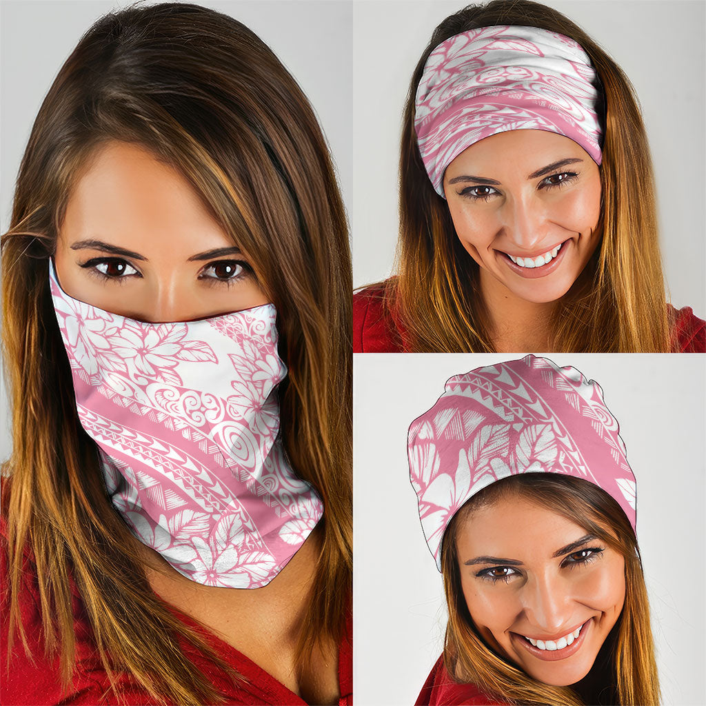 Polynesian Tiare Flower Pink Pastel Vibes Neck Gaiter LT14 - Polynesian Pride