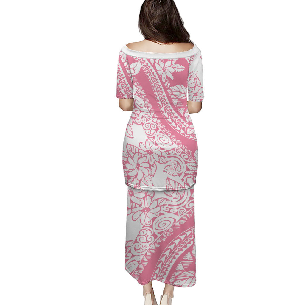 Polynesian Tiare Flower Pink Pastel Vibes Puletasi LT14 - Polynesian Pride