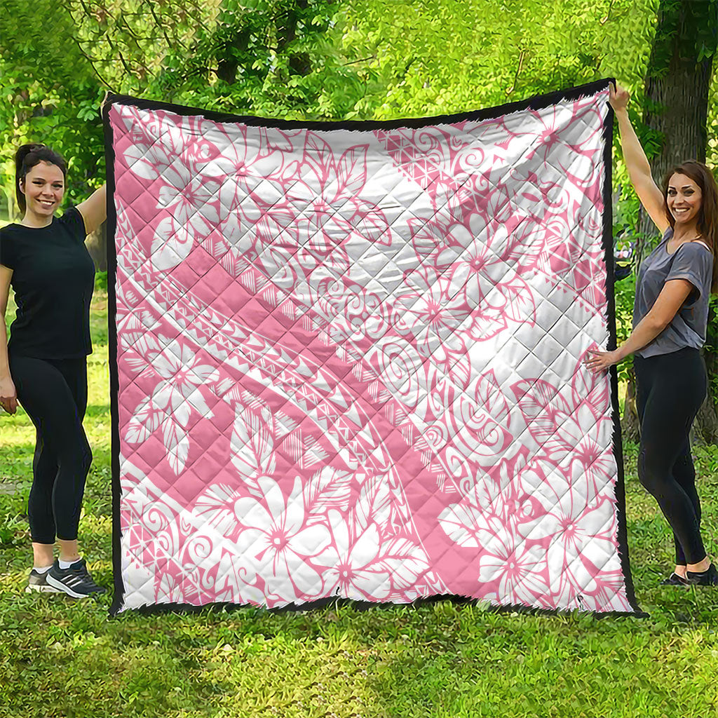 Polynesian Tiare Flower Pink Pastel Vibes Quilt LT14 - Polynesian Pride