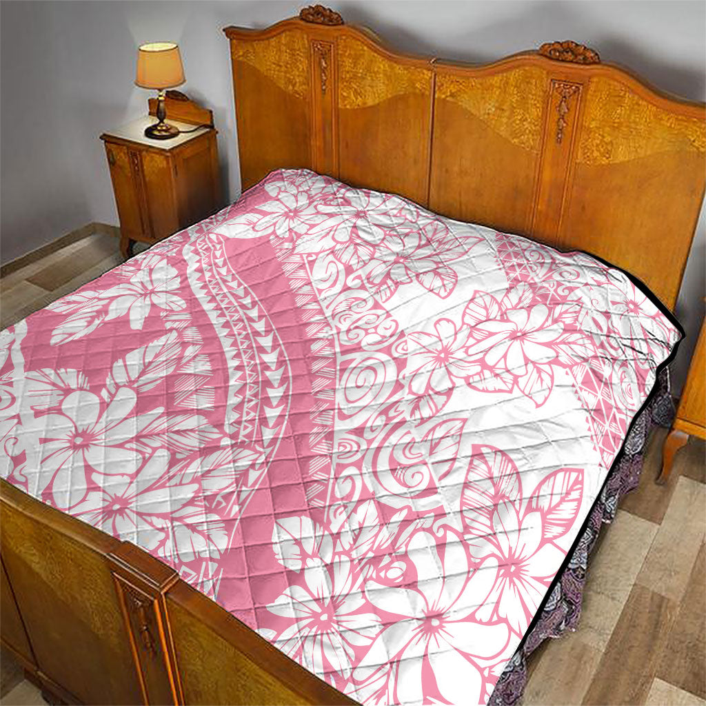 Polynesian Tiare Flower Pink Pastel Vibes Quilt LT14 - Polynesian Pride