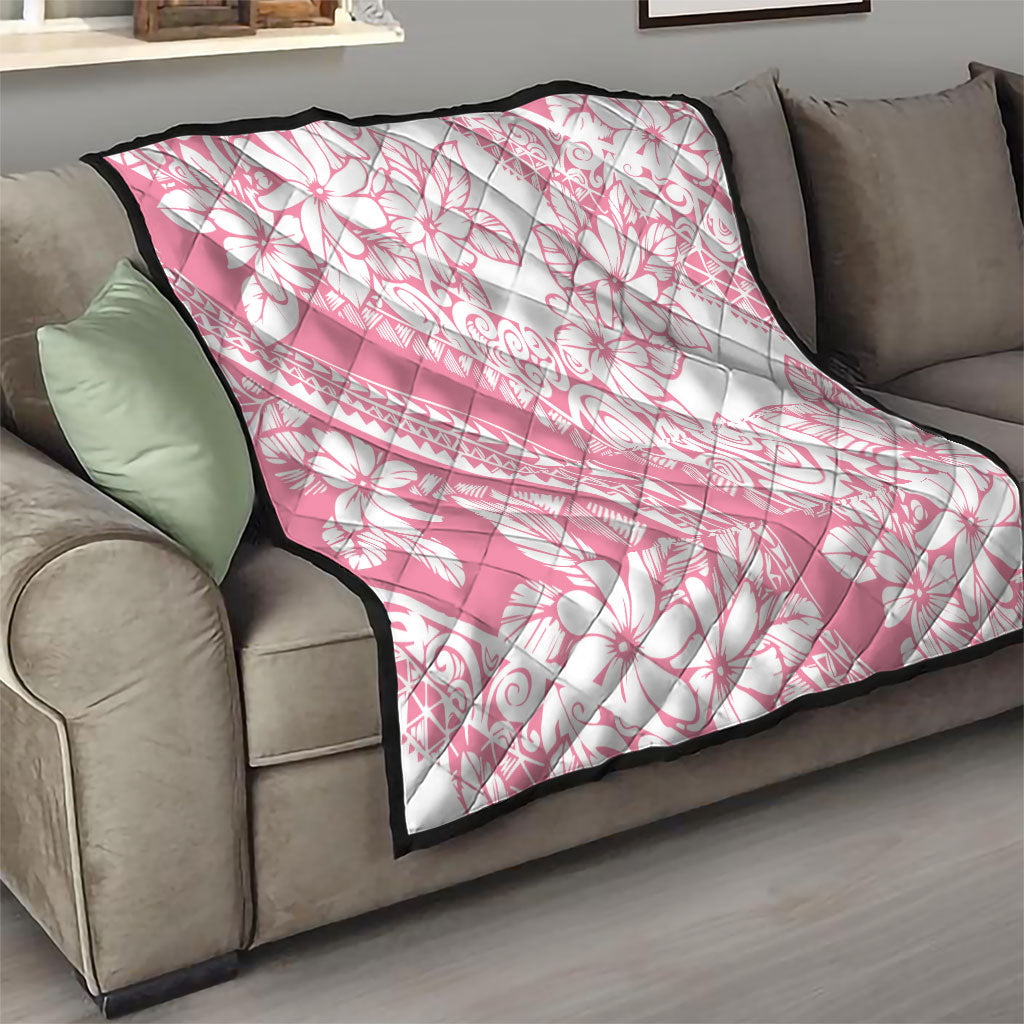 Polynesian Tiare Flower Pink Pastel Vibes Quilt LT14 - Polynesian Pride