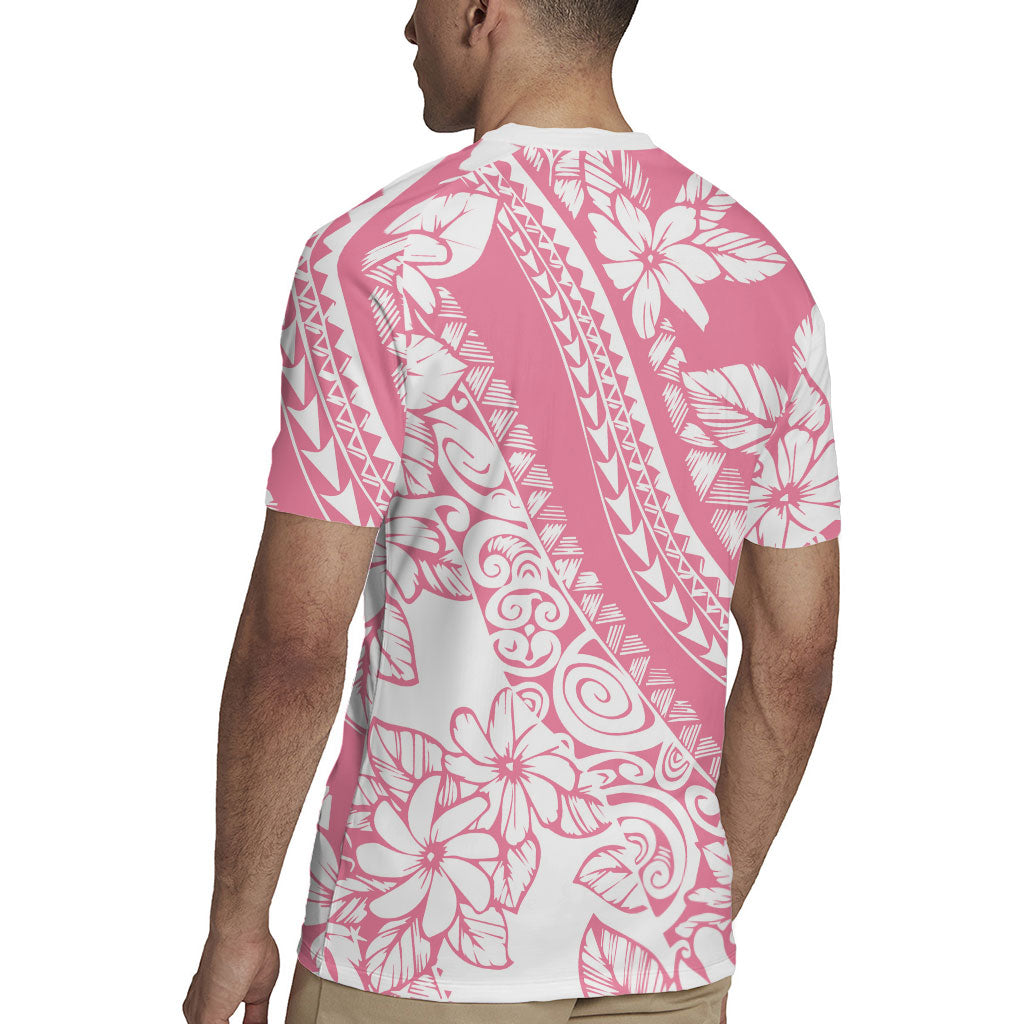 Polynesian Tiare Flower Pink Pastel Vibes Rugby Jersey LT14 - Polynesian Pride