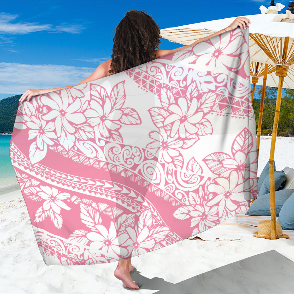 Polynesian Tiare Flower Pink Pastel Vibes Sarong LT14 One Size 44 x 66 inches Pink - Polynesian Pride