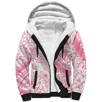 Polynesian Tiare Flower Pink Pastel Vibes Sherpa Hoodie