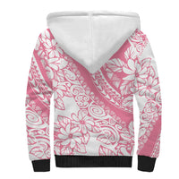 Polynesian Tiare Flower Pink Pastel Vibes Sherpa Hoodie