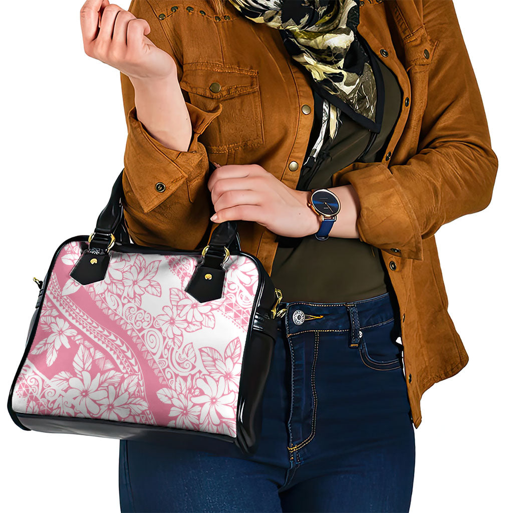 Polynesian Tiare Flower Pink Pastel Vibes Shoulder Handbag LT14 - Polynesian Pride