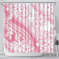 Polynesian Tiare Flower Pink Pastel Vibes Shower Curtain LT14 - Polynesian Pride