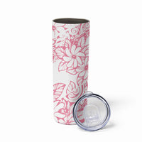 Polynesian Tiare Flower Pink Pastel Vibes Skinny Tumbler LT14 - Polynesian Pride