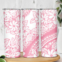 Polynesian Tiare Flower Pink Pastel Vibes Skinny Tumbler LT14 - Polynesian Pride