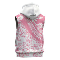 Polynesian Tiare Flower Pink Pastel Vibes Sleeveless Hoodie