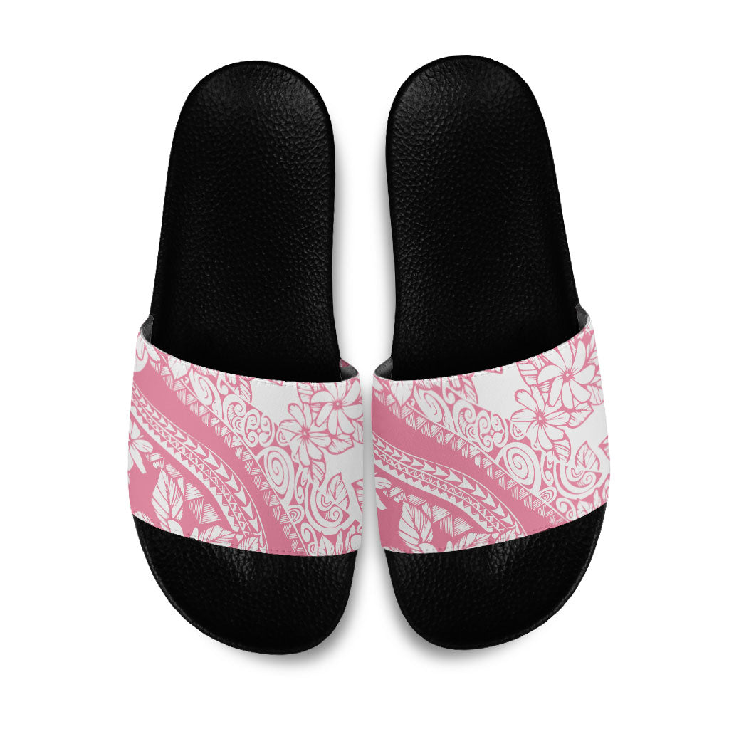 Polynesian Tiare Flower Pink Pastel Vibes Slide Sandals LT14 Pink - Polynesian Pride