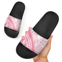 Polynesian Tiare Flower Pink Pastel Vibes Slide Sandals LT14 - Polynesian Pride