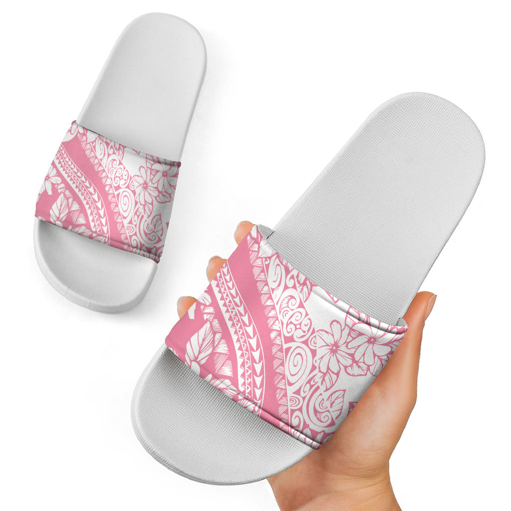 Polynesian Tiare Flower Pink Pastel Vibes Slide Sandals LT14 - Polynesian Pride