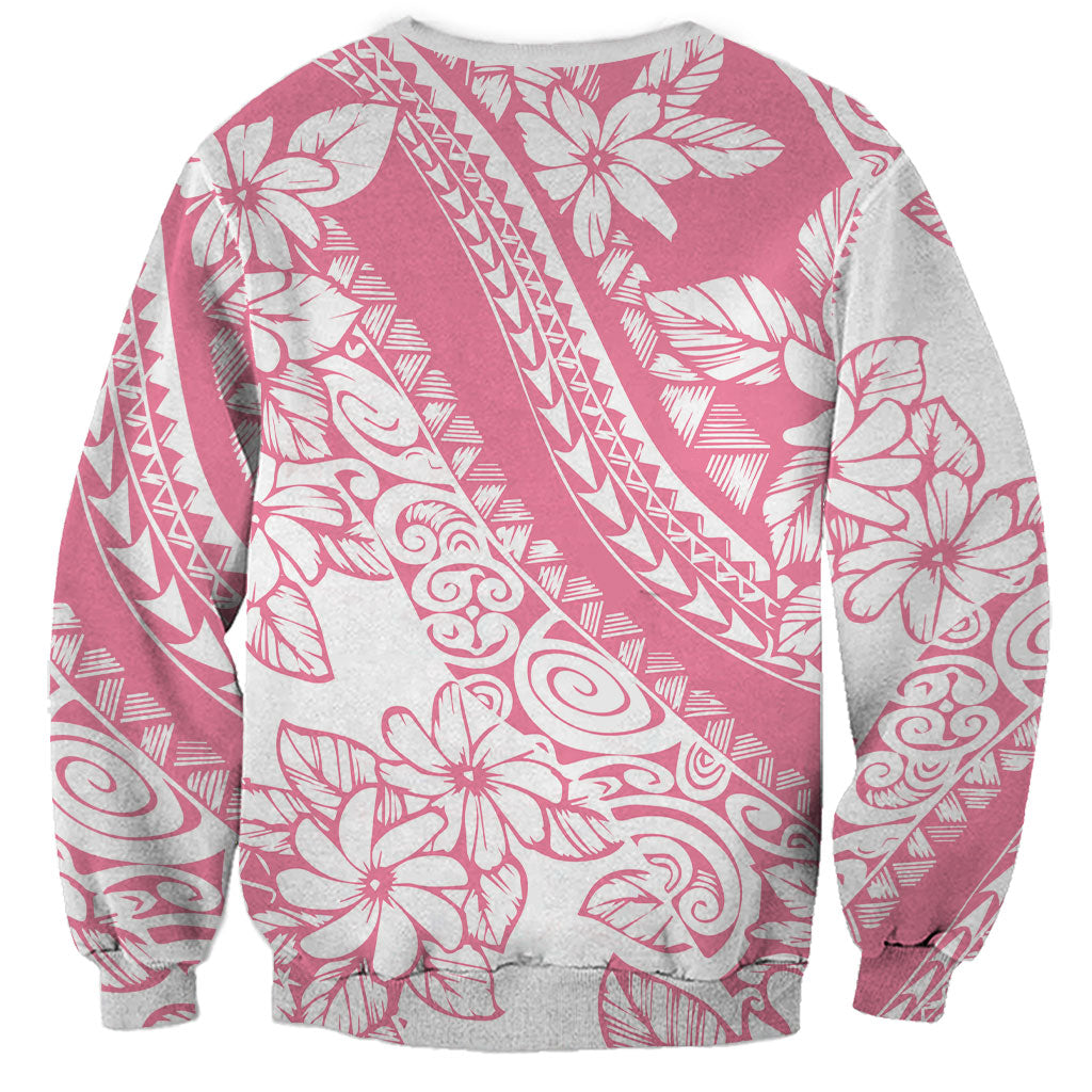 Polynesian Tiare Flower Pink Pastel Vibes Sweatshirt LT14 - Polynesian Pride