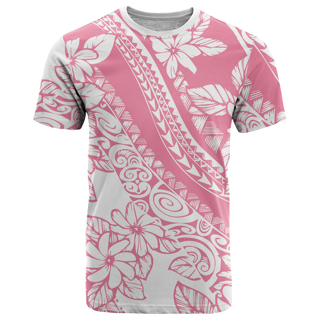 Polynesian Tiare Flower Pink Pastel Vibes T Shirt LT14 Pink - Polynesian Pride