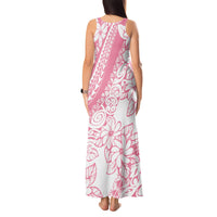 Polynesian Tiare Flower Pink Pastel Vibes Tank Maxi Dress LT14 - Polynesian Pride