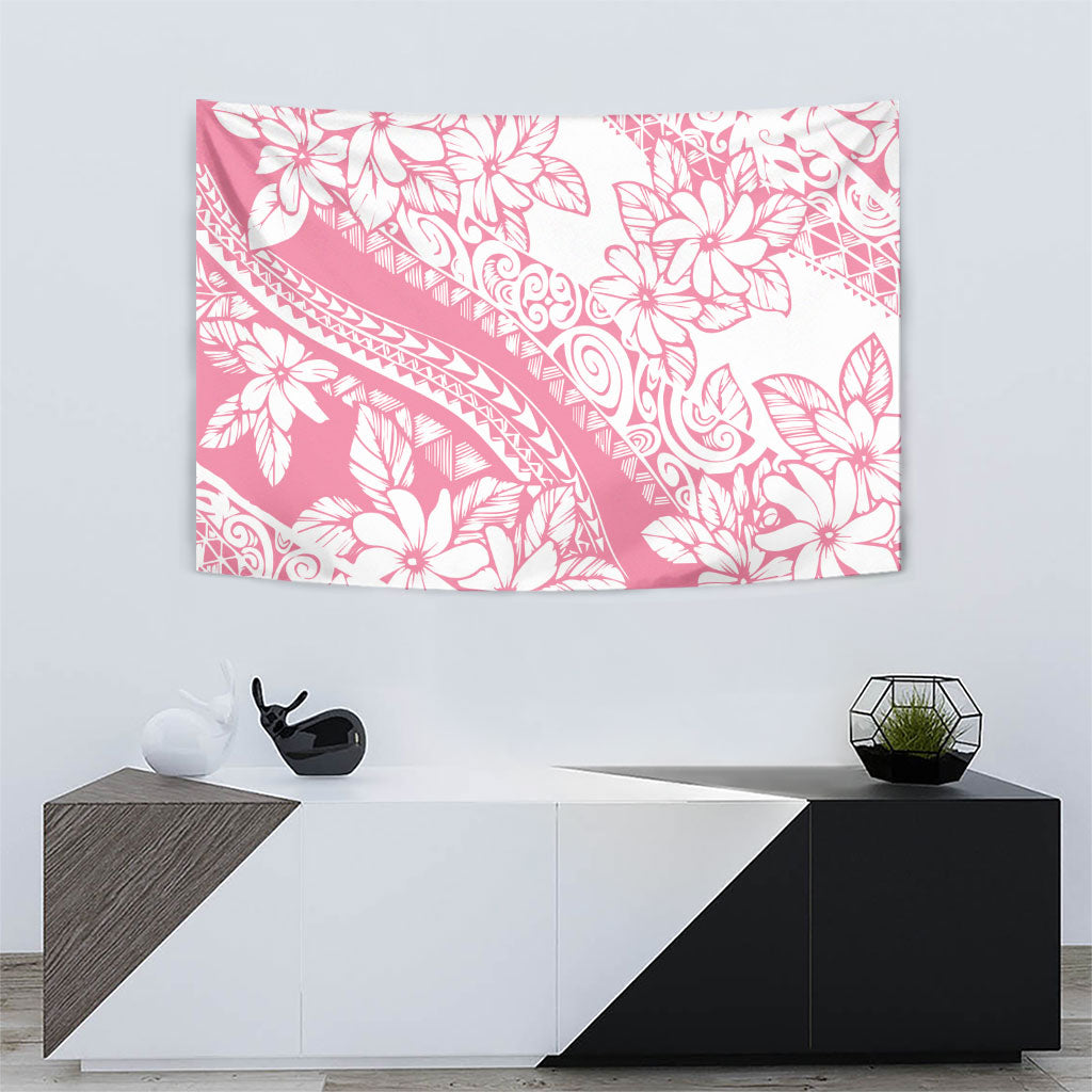 Polynesian Tiare Flower Pink Pastel Vibes Tapestry LT14 - Polynesian Pride