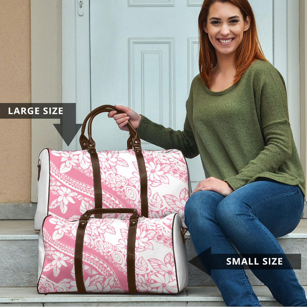 Polynesian Tiare Flower Pink Pastel Vibes Travel Bag LT14 - Polynesian Pride