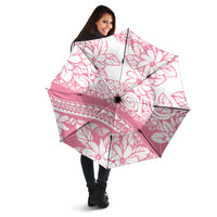Polynesian Tiare Flower Pink Pastel Vibes Umbrella LT14 - Polynesian Pride