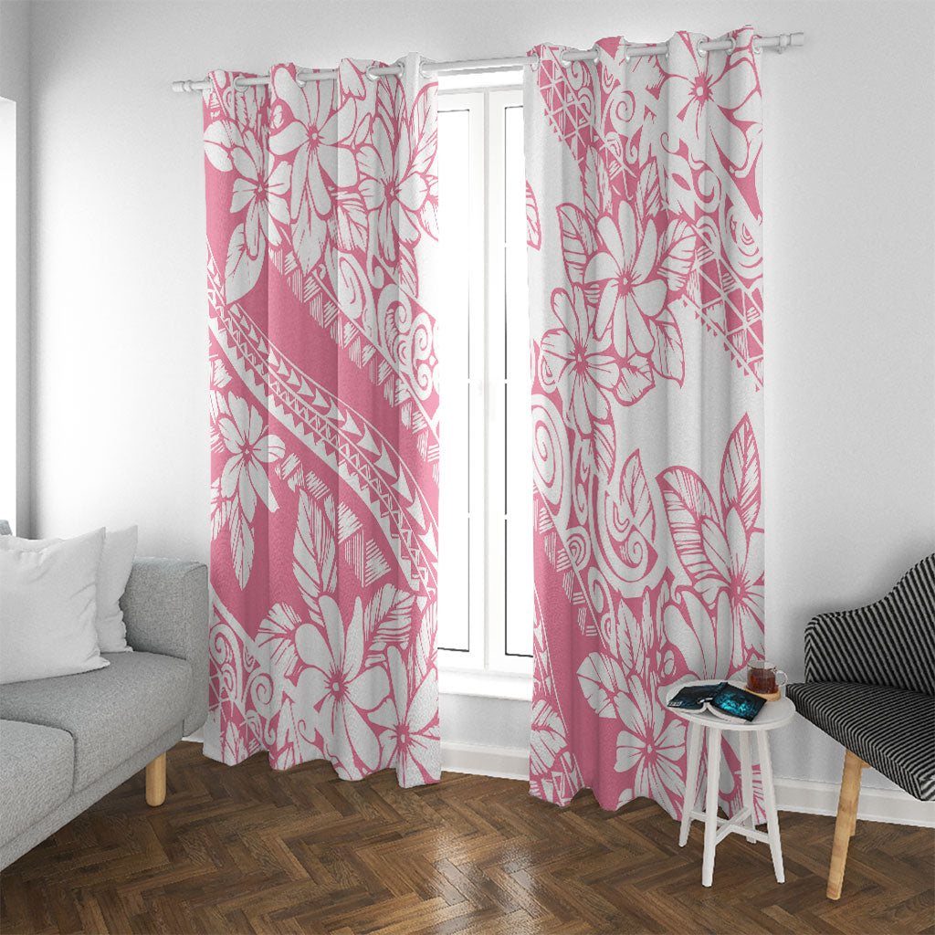 Polynesian Tiare Flower Pink Pastel Vibes Window Curtain LT14 With Grommets Pink - Polynesian Pride