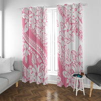 Polynesian Tiare Flower Pink Pastel Vibes Window Curtain LT14 With Grommets Pink - Polynesian Pride