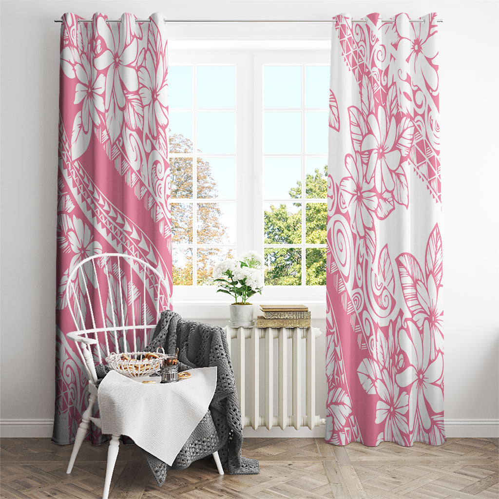 Polynesian Tiare Flower Pink Pastel Vibes Window Curtain LT14 - Polynesian Pride