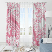 Polynesian Tiare Flower Pink Pastel Vibes Window Curtain LT14 - Polynesian Pride
