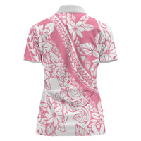 Polynesian Tiare Flower Pink Pastel Vibes Women Polo Shirt LT14 - Polynesian Pride