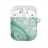 Polynesian Tiare Flower Cyan Pastel Vibes AirPods Case