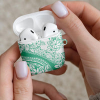 Polynesian Tiare Flower Cyan Pastel Vibes AirPods Case