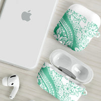 Polynesian Tiare Flower Cyan Pastel Vibes AirPods Case