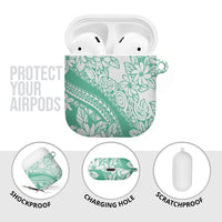 Polynesian Tiare Flower Cyan Pastel Vibes AirPods Case