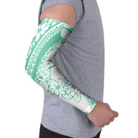 Polynesian Tiare Flower Cyan Pastel Vibes Arm Sleeves LT14 - Polynesian Pride