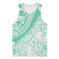 Polynesian Tiare Flower Cyan Pastel Vibes Basketball Jersey LT14 Unisex Cyan - Polynesian Pride