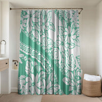 Polynesian Tiare Flower Cyan Pastel Vibes Bathroom Set LT14 Shower Curtain Only Cyan - Polynesian Pride