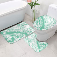 Polynesian Tiare Flower Cyan Pastel Vibes Bathroom Set LT14 - Polynesian Pride